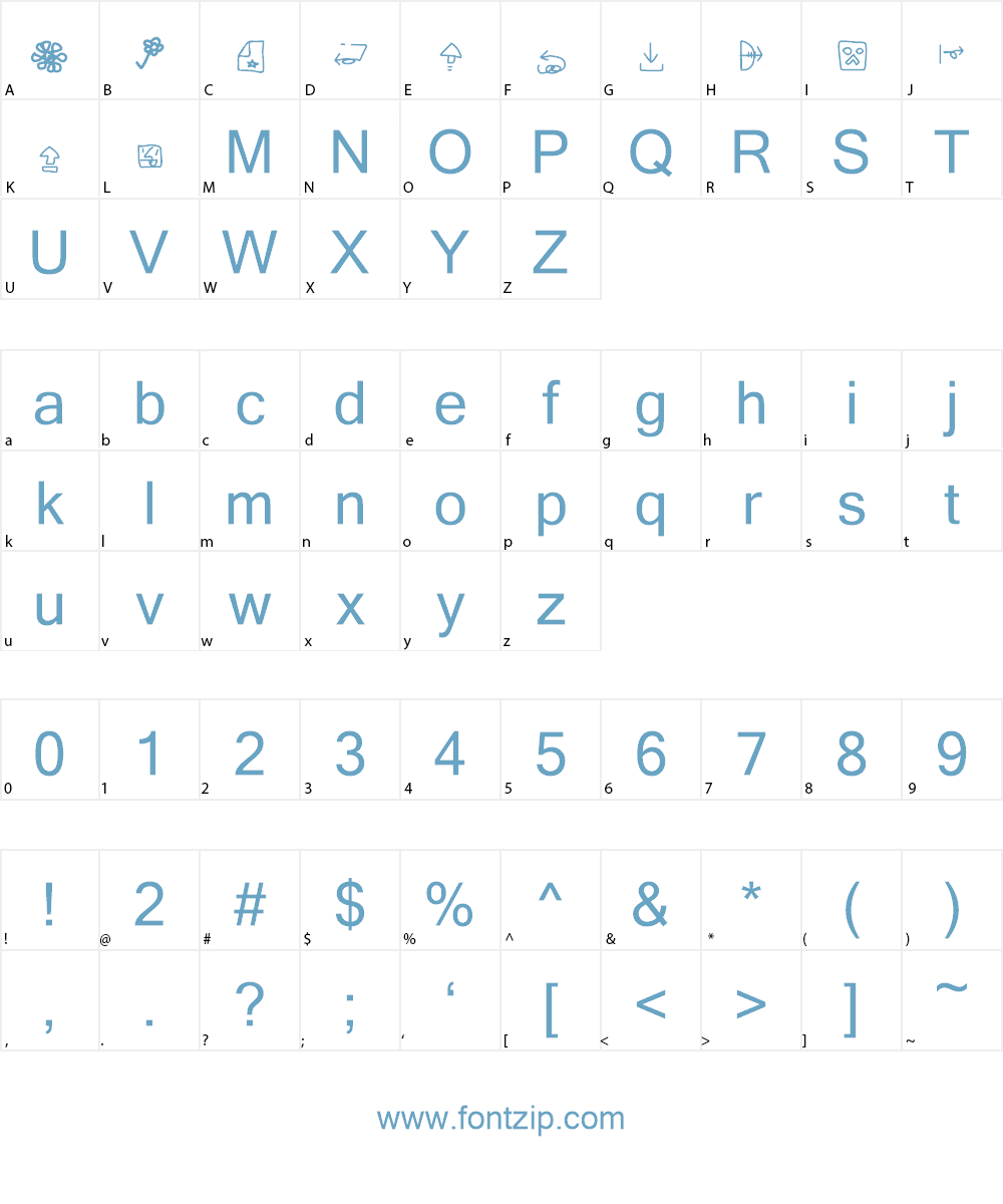 Weird Machintosh Symbols Font Character